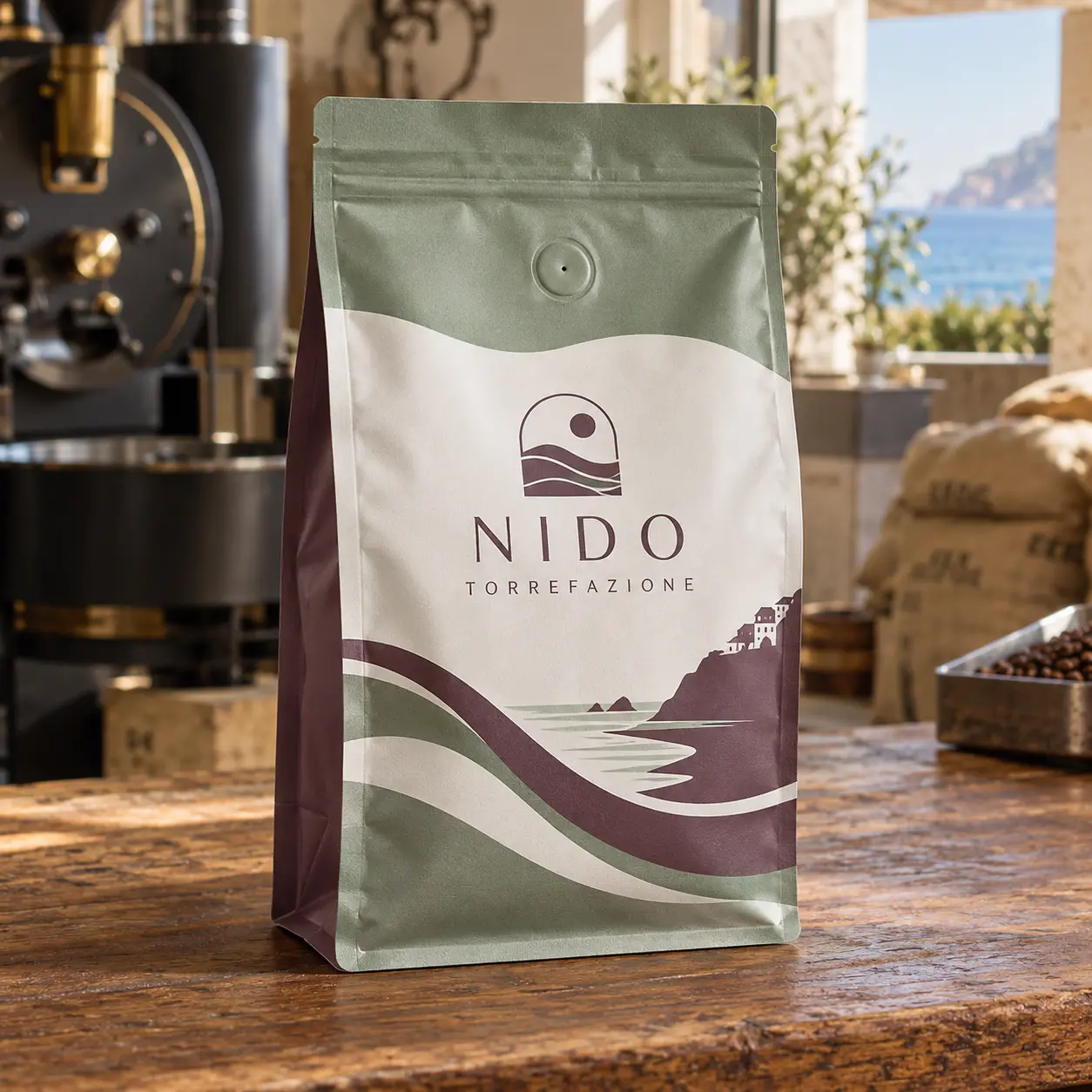 Un singolo prodotto completo: Doypack caffè con valvola